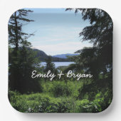 アラスカ景観美しいアラスカ写真 ペーパープレート (正面)