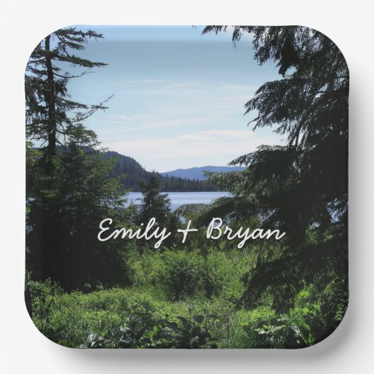 アラスカ景観美しいアラスカ写真 ペーパープレート (正面)