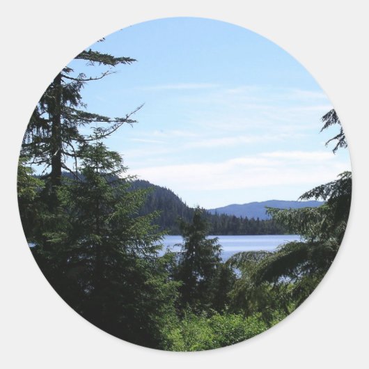 アラスカ景観美しいアラスカ写真 ラウンドシール (正面)
