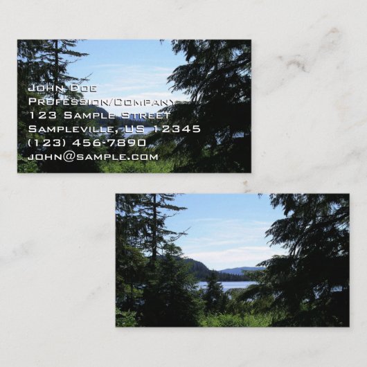 アラスカ景観美しいアラスカ写真 名刺 (正面/裏面)