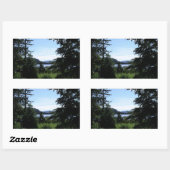 アラスカ景観美しいアラスカ写真 長方形シール (シート)