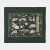 アラスカ毛布で見つかったフクロウ フリースブランケット (正面(横))