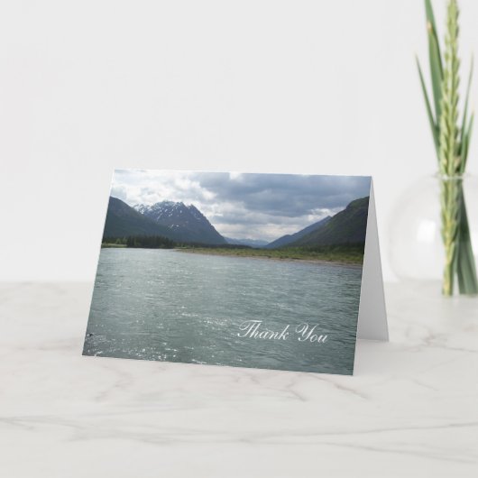 アラスカ氷河および湖 サンキューカード (正面)