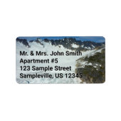 アラスカ氷河の風光明媚な旅行風景 ラベル (正面)