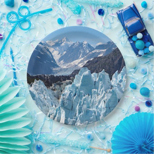 アラスカ氷河ベイの風景の写真 ペーパープレート (パーティー)