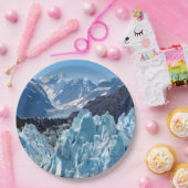 アラスカ氷河ベイの風景の写真 ペーパープレート (パーティー)