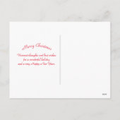 アラスカ氷河ベイボート写真クリスマス シーズンポストカード (裏面)