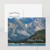 アラスカ氷河ベイボート写真 ポストカード (正面/裏面)