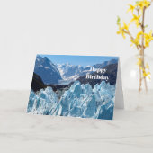 アラスカ氷河ベイランドスケープ写真誕生日 カード (黄色い花)