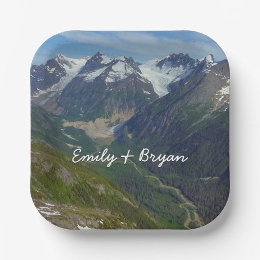 アラスカ氷河彫刻の谷 ペーパープレート (正面)