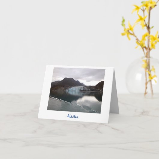 アラスカ氷河 カード (黄色い花)