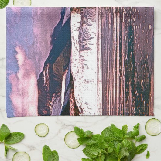 アラスカ氷河 キッチンタオル (折り畳み)