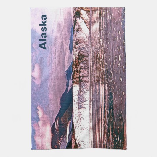アラスカ氷河 キッチンタオル (縦)