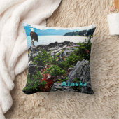 アラスカ沿岸のハゲのワシ クッション (ブランケット)