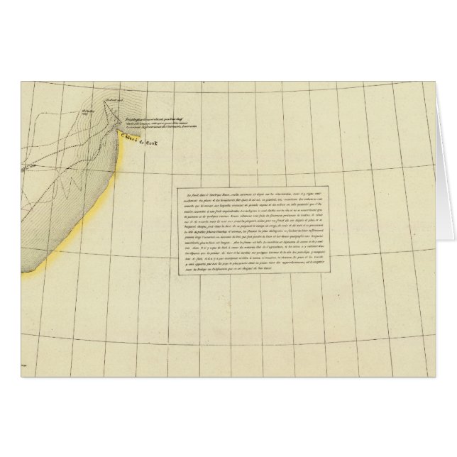 アラスカ海岸地図 (正面横)