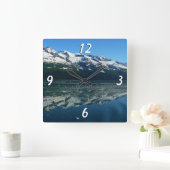 アラスカ海岸線美しい自然写真 スクエア壁時計 (ホーム)