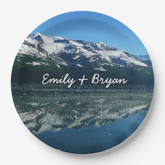アラスカ海岸線美しい自然写真 ペーパープレート (正面)