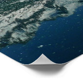 アラスカ海岸線美しい自然写真 ポスター (角)