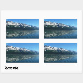 アラスカ海岸線美しい自然写真 長方形シール (シート)