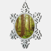 アラスカ温帯雨林 スノーフレークピューターオーナメント (右)