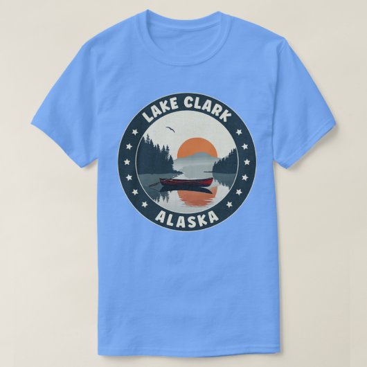 アラスカ湖サンセットTシャツ Tシャツ (デザイン正面)