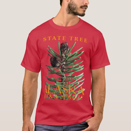 アラスカ準州の樹木 シトカスプルース Tシャツ (正面)