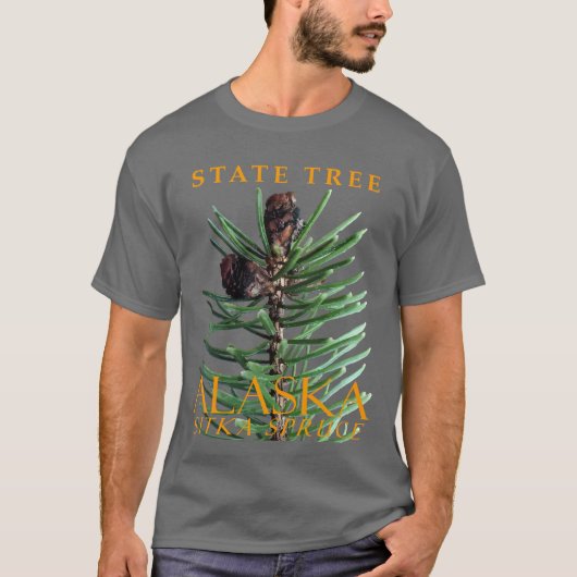 アラスカ準州の樹木 シトカスプルース Tシャツ (正面)