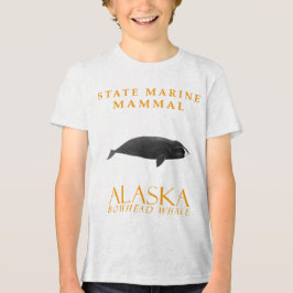 アラスカ準州の海の哺乳類 グリーンランドクジラ トライブレンドTシャツ