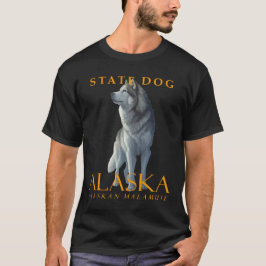 アラスカ準州の犬 マラミュート スレッド ドッグ Tシャツ