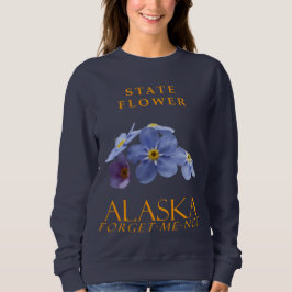 アラスカ準州の花 ブルー フォーゲットミー-not スウェットシャツ