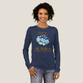 アラスカ準州の花 ミオソティス ワスレナグサ トライブレンドTシャツ (正面全体)