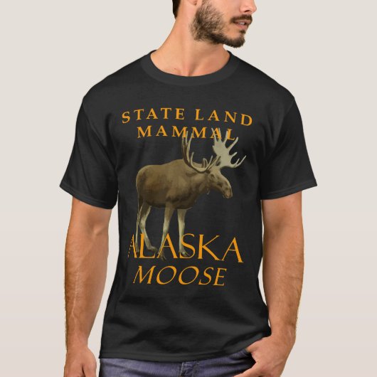 アラスカ準州の陸生哺乳類 エルク Tシャツ (正面)