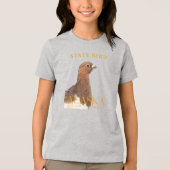 アラスカ準州の鳥 シロハラライチョウ トライブレンドTシャツ (正面)