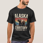アラスカ準州 - 1970年代レトロ国立公園 Tシャツ (正面)