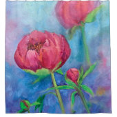 アラスカ牡丹シャワーカーテン シャワーカーテン (正面)