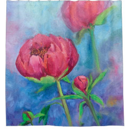 アラスカ牡丹シャワーカーテン シャワーカーテン