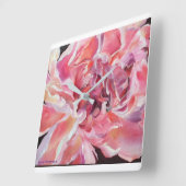 アラスカ牡丹フローラ時計 スクエア壁時計 (傾斜)