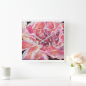 アラスカ牡丹フローラ時計 スクエア壁時計 (ホーム)