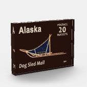 アラスカ犬ぞり郵便切手 フォトブロック (左)