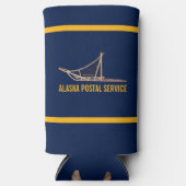 アラスカ犬ぞり郵便運送業者クーラーボックス スリム缶クーラー (正面)