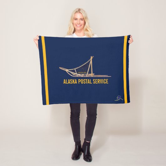 アラスカ犬ぞり郵便運送業者 フリースブランケット (インサイチュ)
