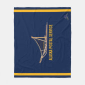 アラスカ犬ぞり郵便運送業者 フリースブランケット (正面)