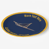 アラスカ犬ぞり郵便運送業者 ペーパープレート (アングル)