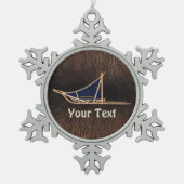 アラスカ犬ぞり郵便 スノーフレークピューターオーナメント (正面)