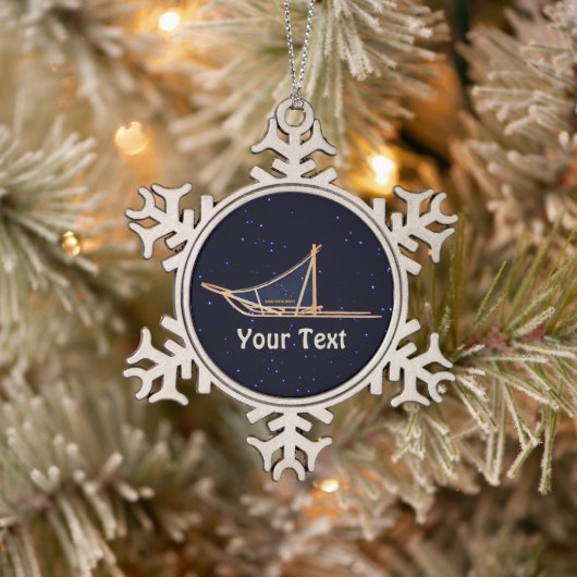 アラスカ犬ぞり郵便 スノーフレークピューターオーナメント (ツリー)