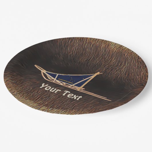 アラスカ犬ぞり郵便 ペーパープレート (アングル)