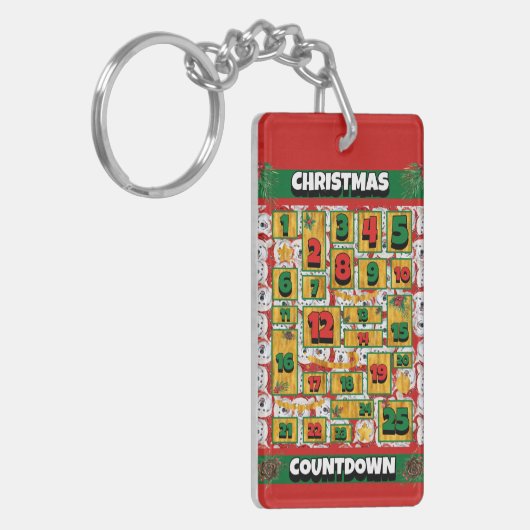 アラスカ犬カウントダウンクリスマスアドベントカレンダー キーホルダー (正面左)