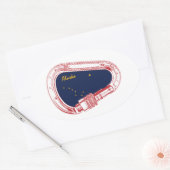 アラスカ登山カラビナー 楕円形シール (封筒)