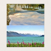 アラスカ空白のの折り畳みノートカード (外部フラット)