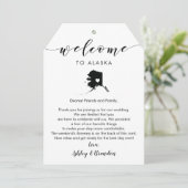 アラスカ結婚のウェルカムラベル、手紙の旅程 (スタンド正面)